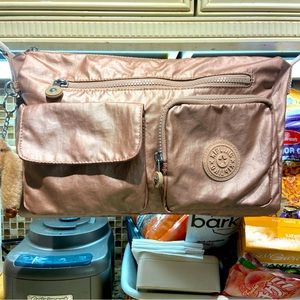 Kipling Crossbody Bag Gleaming Rose Gold Metallic